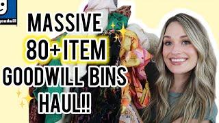 Massive 80+ Item Goodwill Bins Thrift Haul! AMAZING Finds to Resell on Poshmark for a Profit $$