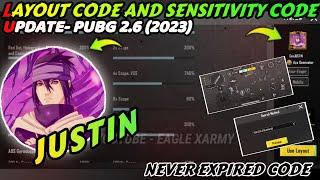 UPDATE 2.5 | JUSTIN SENSITIVITY SETTINGS | JUSTIN CONTROL CODE | JUSTIN SENSITIVITY CODE | BGMI 2.6