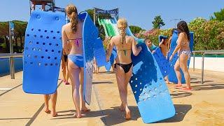 Funny Slides At Waterplanet Waterpark SPAIN Lloret De Mar 