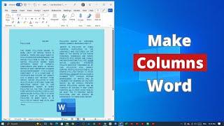 How to Make Columns on Microsoft Word