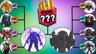 Skibidi Toilet brawl stars ranks up Titan Clockman vs Dragon drillman vs Astro Mothership