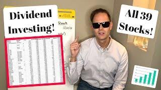 MY DIVIDEND STOCK PORTFOLIO REVEALED (all 39 dividend stocks that i own)
