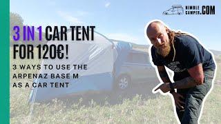 Arpenaz Base M Tent: 3 ways how to setup and use it as a car/SUV Tent #carcamping #suvcamping