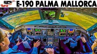 Cockpit Briefing, Approach & Landing at Palma de Mallorca - TUIfly Embraer 190