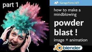 How to make a powder blast simulation in blender PART 1 exploding particles and smoke