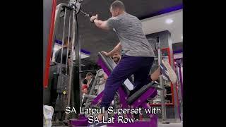 SA Latpull superset with SA Lat Row | FitEngineer