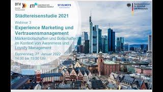 Insightwissen Städtetourismus. Webinar 3: „Experience Marketing und Vertrauensmanagement“