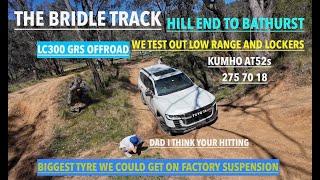 Toyota Landcruiser 300series GR Sport off-road testing on 33inch Kumho AT52s doing the Bridle Track