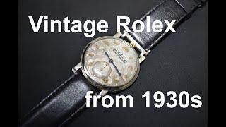 Vintage elegance Rolex wristwatch 1930's precision lever 7 worlds records platinette case 46mm