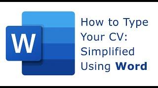 How to type your  CV or Resume using word (2023)