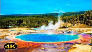 Top 20 Yellowstone National Park Geysers, Hot Springs & Waterfalls | 4K (Ultra HD)