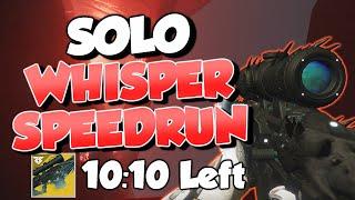 Solo Black Spindle Speedrun in 9:50! World Record [Whisper of the Worm Destiny 2]