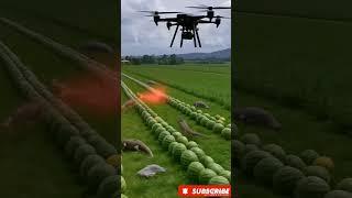 Strange Animal Entered the Watermelon field Ep2 #farm #farmer #fruit #farming #neture #satisfying