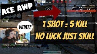 ОДНИМ ВЫСТРЕЛОМ УБИЛ ПЯТЕРЫХ С AWP ACE 1 SHOT 5 KILL // Best oddshot, plays, highlights