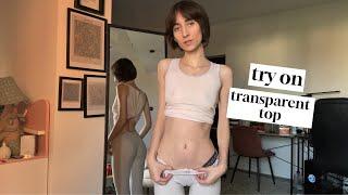 Try On Haul Transparent White Top By Liux Bate