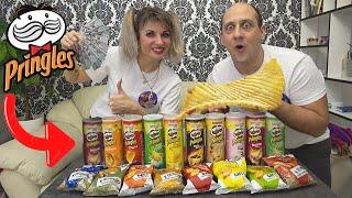 Толик Vs Лена. УГАДАЙ ВКУС ЧИПСОВ  Pringils и ПОЛУЧИ 600$ // Crazy Life