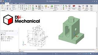 DesignSpark Mechanical #3 Direct Modeling: Extrude and Cut with "Pull" tool.