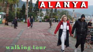 alanya marina coastal road walking tour ! alanya antalya turkey holiday ! turkey travel