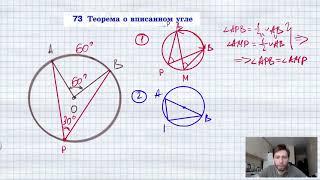 73. Теорема о вписанном угле