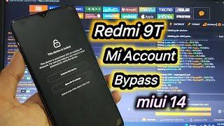 Redmi 9T miui 14 Mi Account Bypass Remove FRP | Redmi 9T disable Mi Cloud One Click unlocktool