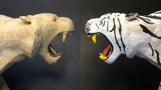 Drawing a white tiger with a 3D pen