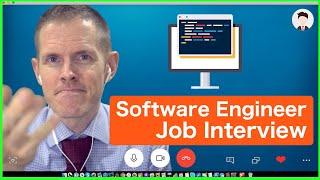 Full English Interview Conversation for Software Engineer Job (Easy & Hard Lessons)