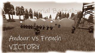 Roblox Ad Mortеm: Andour: 4th Imperial Battalion /Andour vs French/ #waterloo #roblox #andour