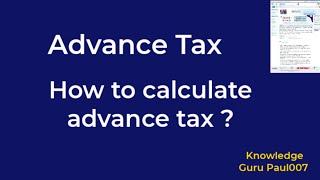 Advance Tax Calculation - How To Calculate Advance Tax with Example I advance tax calculation