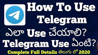 How to use Telegram in Telugu|Telegram App Complete Full Details|Telegram Hidden Tricks 2020