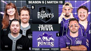 Booze Ponies vs. The Ryders | Match 19, Season 5 - The Dozen Trivia League