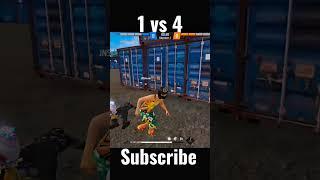 JNS FF 1VS4 CLUTCH IN FREE FIRE// 1vs4 free fire atitude whatsapp status  #short #freefire #viral