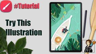 Kids on the Boat illustration| for Beginners | full tutorial | Infinite Painter