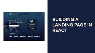 How to build a landing page in react