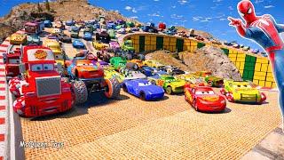 Disney Pixar Cars 3 Mack Monster Truck McQueen Toys | Police Cruz Ramirez High Impact Jackson Storm