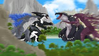 Orca Godzilla ,Shark Godzilla vs Octo Godzilla ,Whale Godzilla | PANDY Animation 58