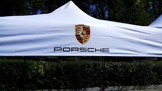 PORSCHE промо шатер 3х3. Рекламные шатры палатки изготовление на заказ. Печать на шатрах палатках.