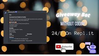 Discord Giveaway Bot | Free Source Code | Replit Tutorial