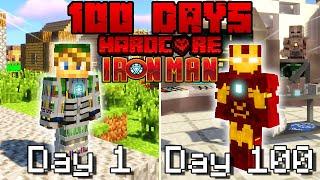 I Survived 100 Days As IRON MAN on HARDCORE Minecraft