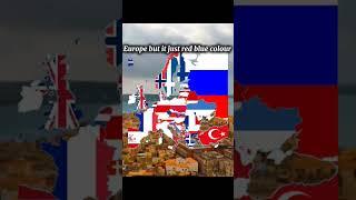 Europe but it just a red and blue colour #geographythroughmaps #history #mapguide #map #geography