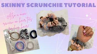 Skinny Scrunchies Tutorial & Mini Review On Hair Ties For Long Hair | Star Wars Mini Scrunchies