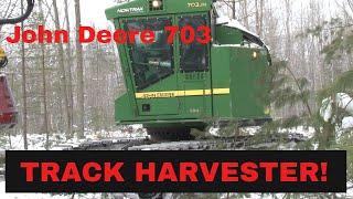 John Deere 703J Track Harvester Logging in Northern Lower Michigan Amazing Dangerous Modern Machines