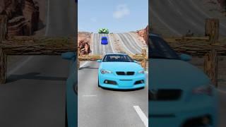 Big and small cars vs log trap part520 #automobile #beamng #car #shortvideo #shorts #gaming