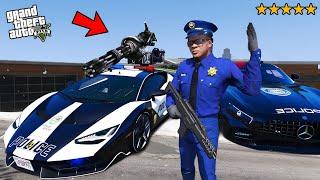 GTA 5 : FRANKLIN STEALING POLICE SUPERCARS WITH MICHAEL