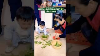 granny i don't like spinach   take it away  |