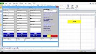 1_Create invoice program in Excel itself. Create Excel workbook with macros.