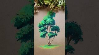 Easy Tricks To Draw Realistic Tree With PASTEL  #art #drawing #trending #shorts #youtubeshorts