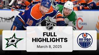 NHL Highlights | Stars vs. Oilers | March 08, 2025