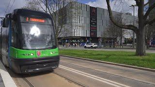 Poland, Szczecin, tram 2 ride from Plac Rodła to Plac Żołnierza Polskiego