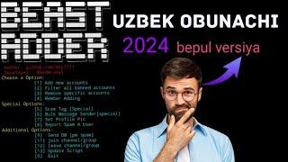 Termux orqali Telegram kanal va guruhlarga uzbek obunachi qõshish