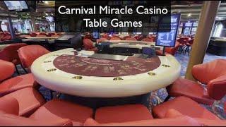 Carnival Miracle Casino Table Games